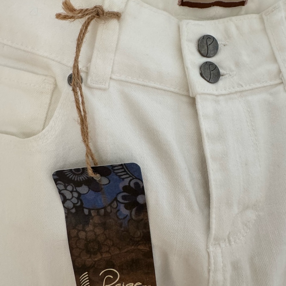 NWT PAIGE Women's Boot Cut Tonal Ecru Jeans - Picture 10 of 10